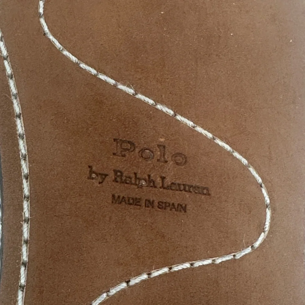 Polo Ralph Lauren Sandals Womens 11B Canvas Lace Up Espadrille Shoes Flats NWOB